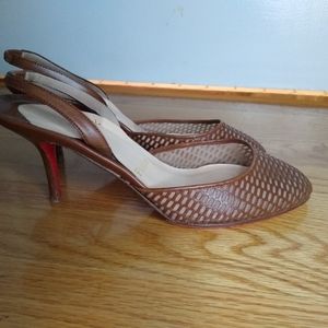 Christian Louboutin Leather Slingback Pumps